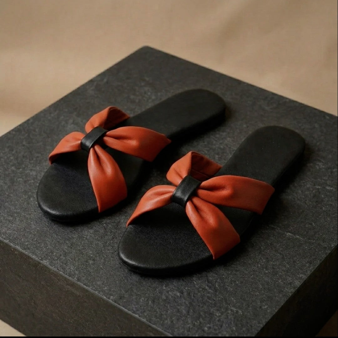 Soft Knot Flats - Orange